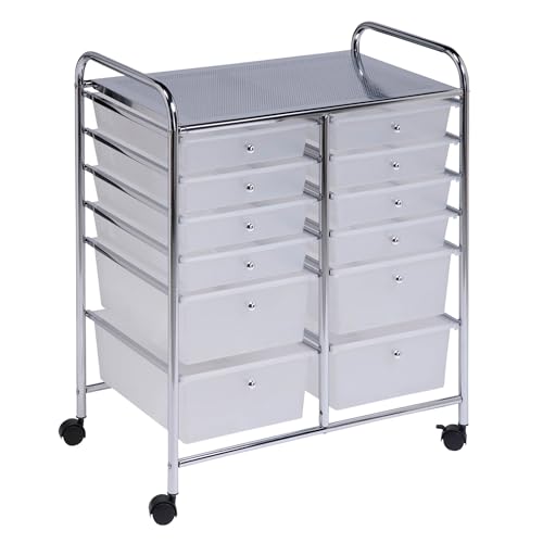 Honey-Can-Do Rolling Storage Cart with Drawers