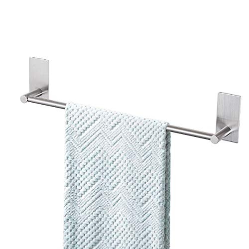 Songtec 16-inch Brushed Nickel Adhesive Towel Bar