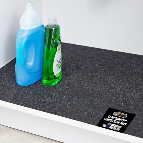 GORILLA GRIP LeakGuard Under Sink Mat 24x30 Charcoal