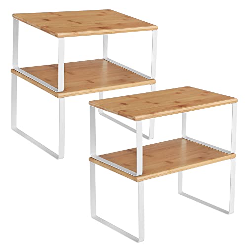 SONGMICS Cabinet Organizer Shelf, Set of 4