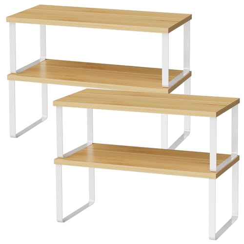 OGEMXU Cabinet Shelf Organizers, 15.7 Inch Set of 4