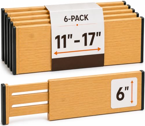 Bambüsi Drawer Dividers (6-Pack)