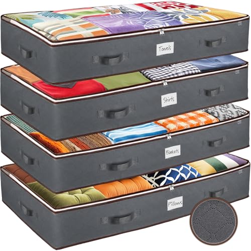 ZOBER Under Bed Storage Bags, 90L 4-Pack