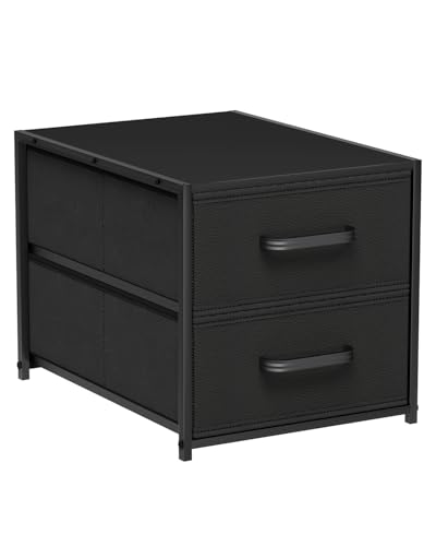 Homsorout Stackable Storage Drawers - 2 Tier Closet Organizer